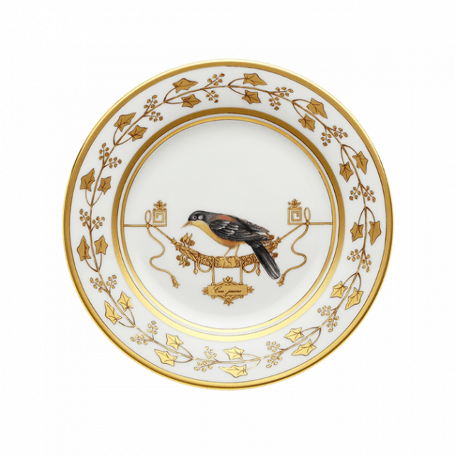 Bread plate Volière Cou Jaune