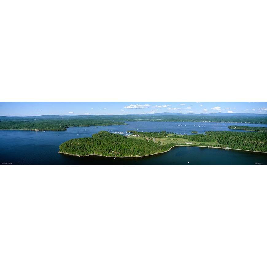 Arial view of the Champlain Islands