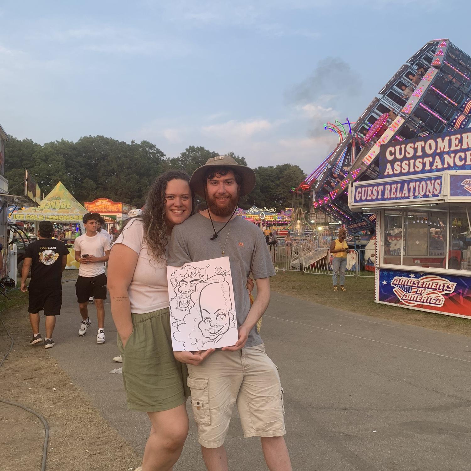 Our first fair! Let’s just say the artist had fun with us haha