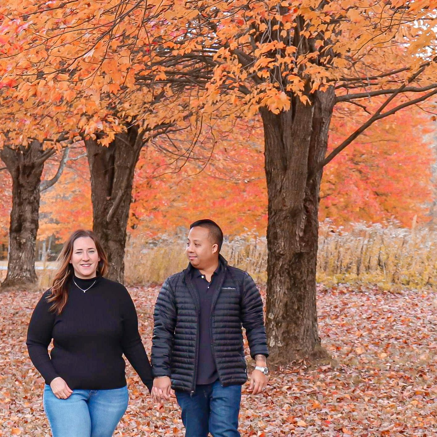 Sarah's mom took fall photos of us at Two Mile in Franklin, PA - October, 2023