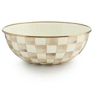 Mocha Check Extra Large Everyday Bowl