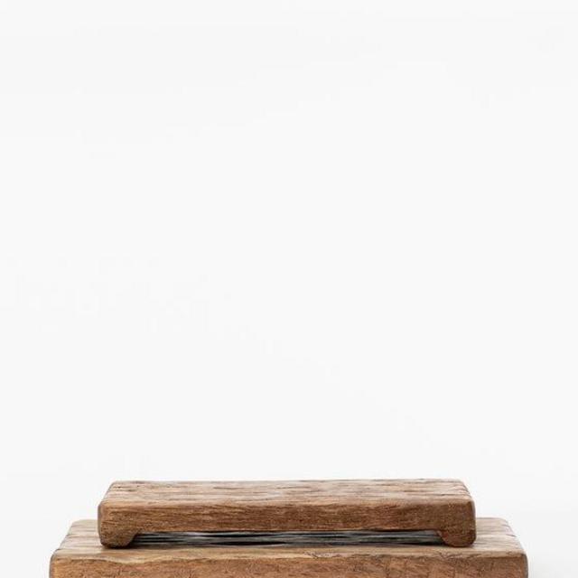 Mango Wood Rectangular Pedestal - large