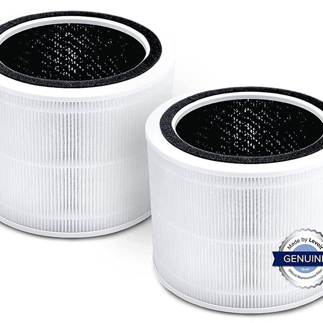 LEVOIT Air Purifier Replacement Filter, 3-in-1 True HEPA, High-Efficiency Activated Carbon, Core 200S-RF, 2 Pack, White