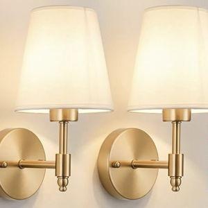 Nekhung Battery Operated Wall Sconces Set of Two, Wireless Battery Wall Light with 10000mAh RGB Dimmable Magnetic Bulb and Remote, Rechargeable Sconce Wall Decor for Bedroom Living Room Hallway