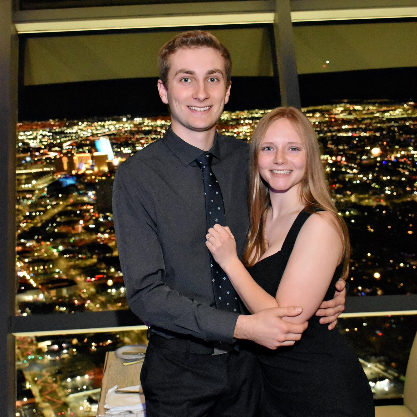 Engagement Dinner: Top of the World Restaurant, Stratosphere, Las Vegas, Nevada