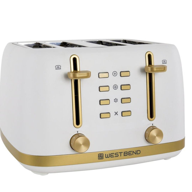 Westbend Timeless 4-Slice Toaster - White/Gold, 1 ct