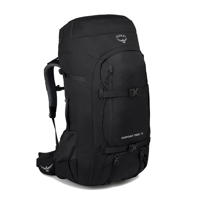 Osprey Farpoint Trek 75L Men's Travel Backpack, Black