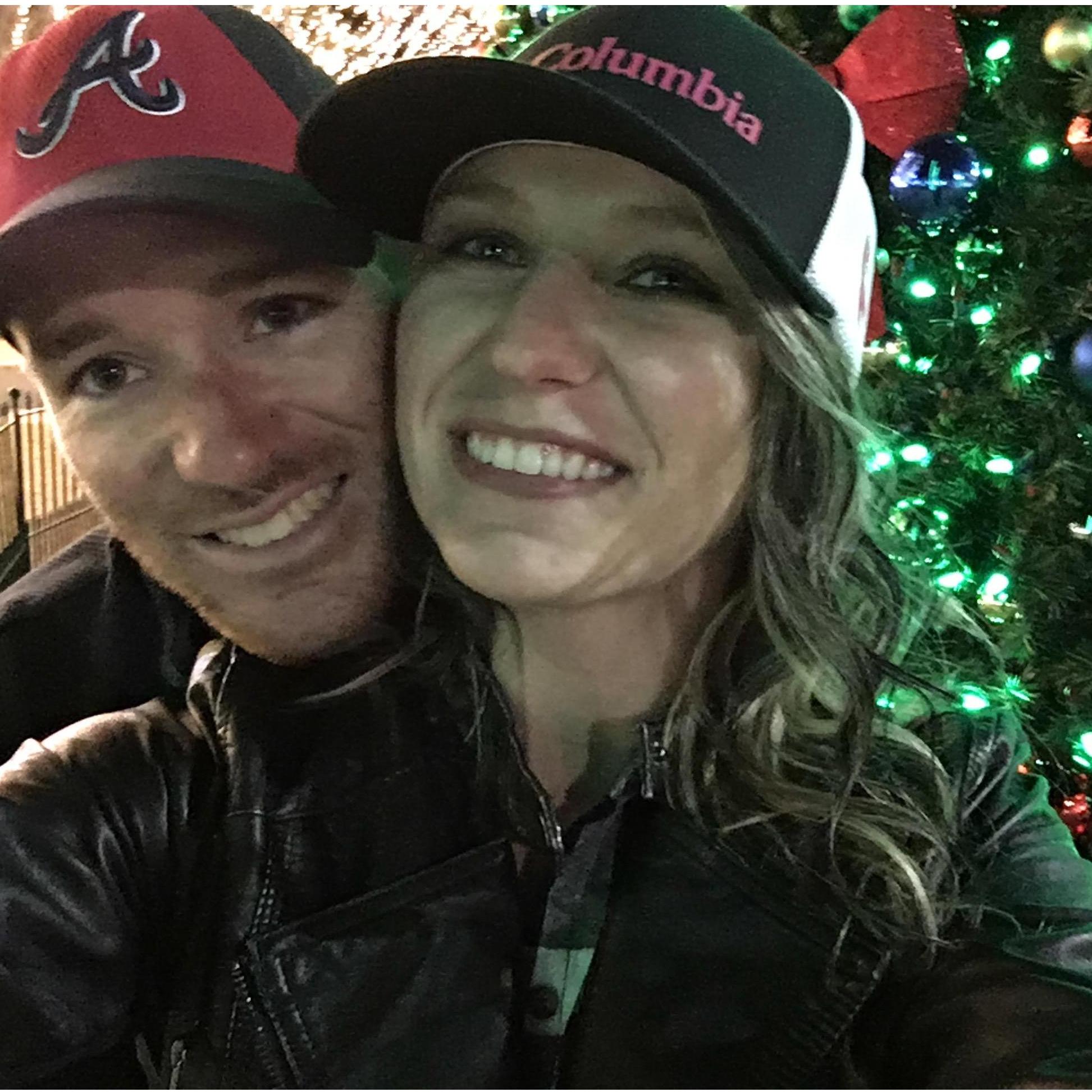 In front of the Christmas Tree in Downtown Ocala
