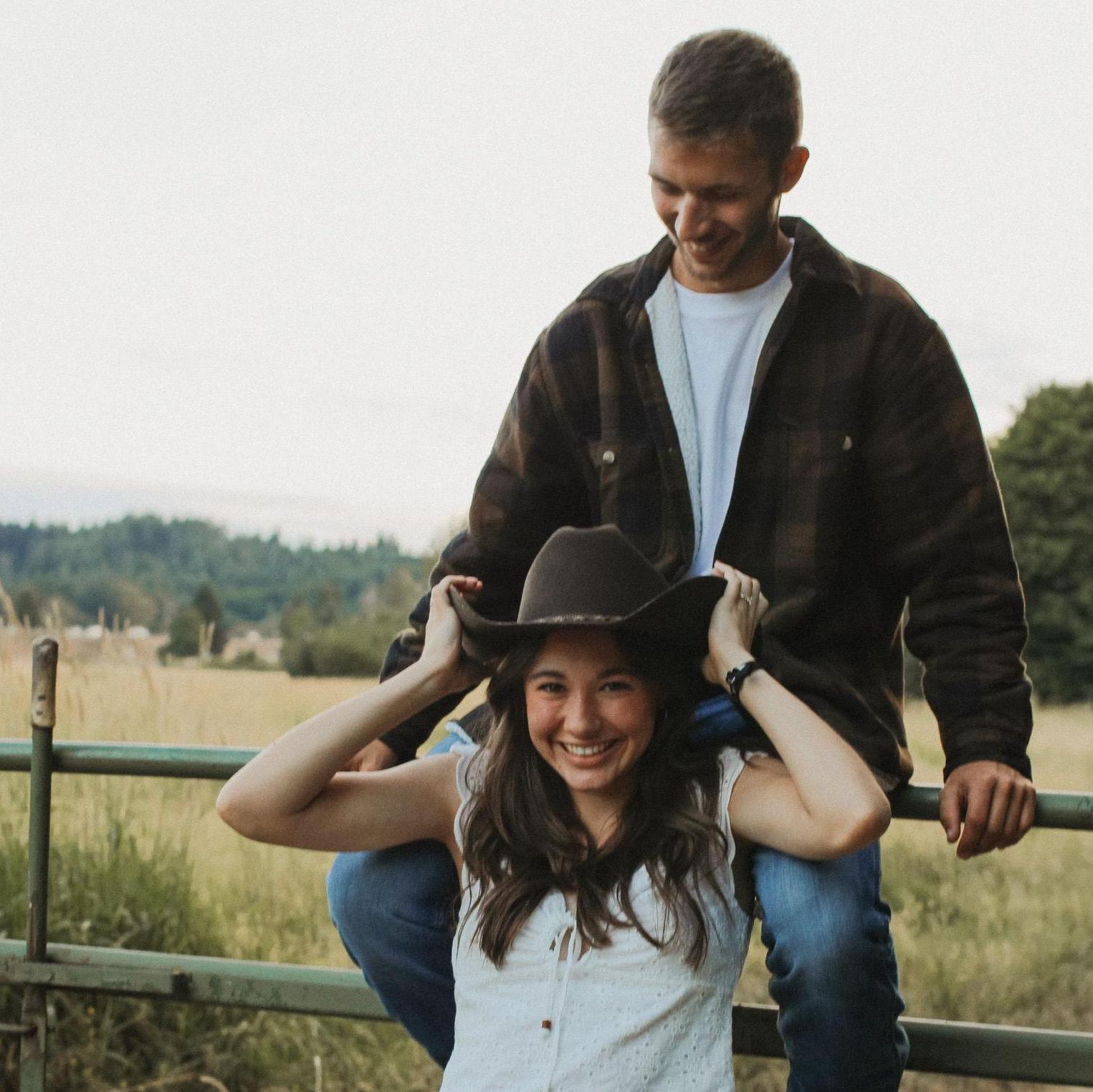 One of our pictures from our engagement session in July