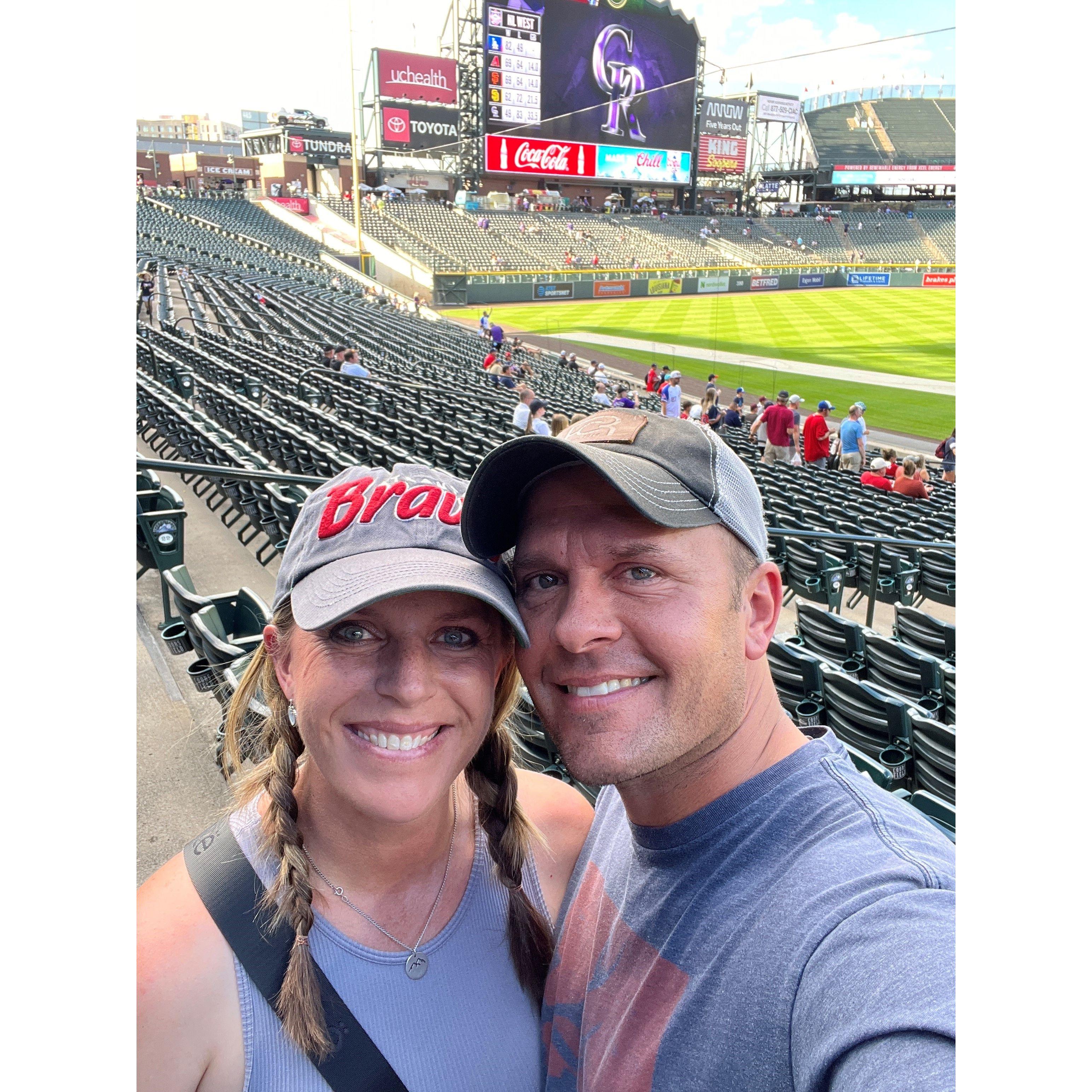 Engagement trip! Denver, CO - Go Braves!