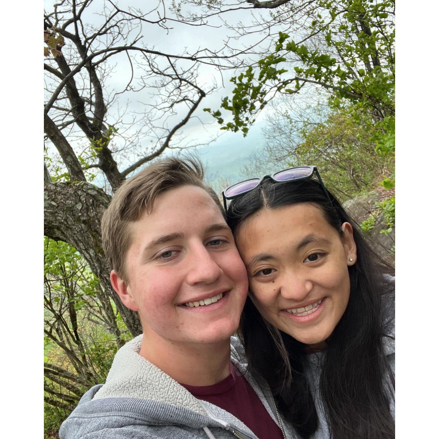 4.27.24 Hiking after getting proposed at Preachers Rock