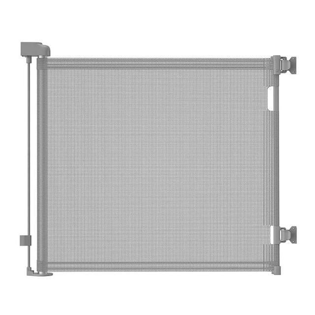 Veraste Retractable Baby Gate,Mesh Baby Gate or Mesh Dog Gate,33" Tall,Extends up to 55" Wide,Child Safety Gate for Doorways, Stairs, Hallways, Indoor/Outdoor（Grey,33"x55"