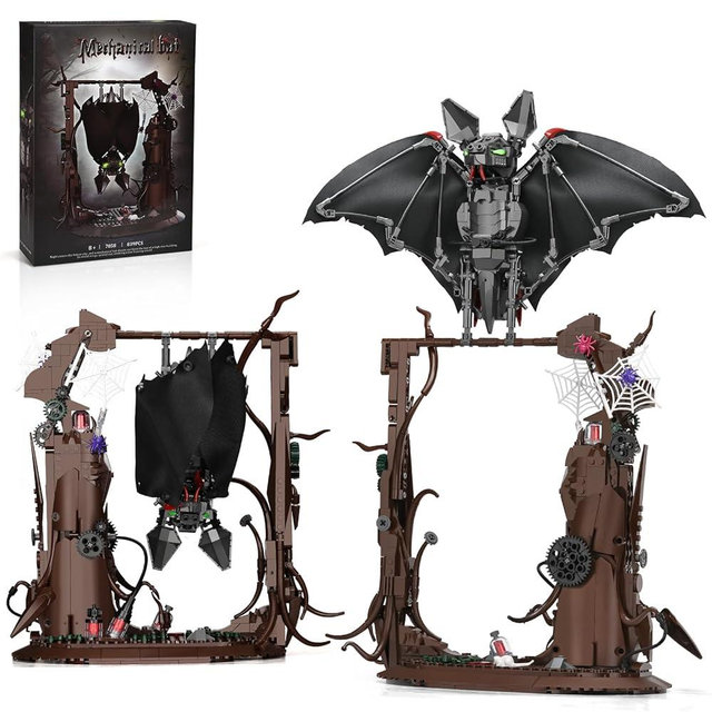 SATHIBI Mechanical Horror Bat Building Set for Adult,Bat Bird Building Blocks Toys,Home and Office Decor,Collectible for Adult and Teen Boys 8+(839 PCS)