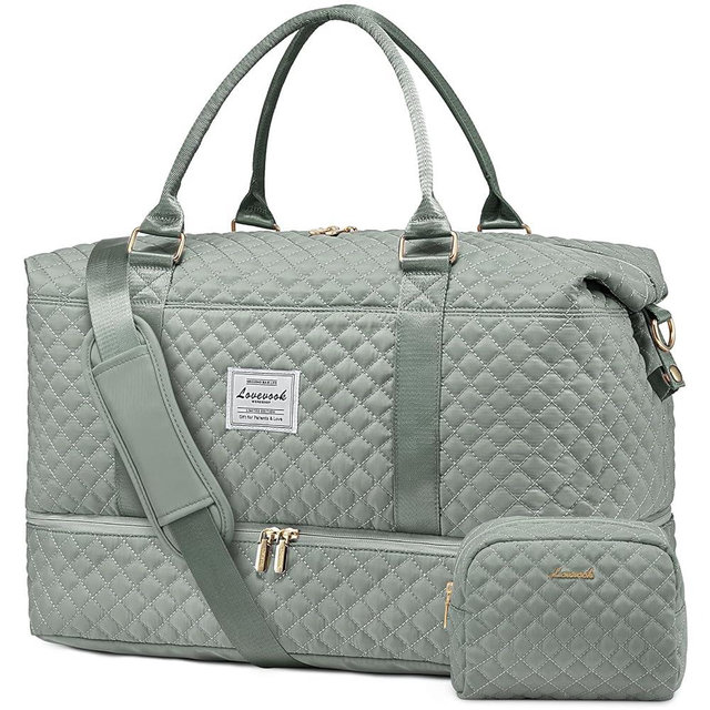 LOVEVOOK Travel Duffle Bag,Weekender Bags for Women with Shoe Compartment，Carry on Overnight Bag with Toiletry Bag,Gym Duffel Bag with Wet Pocket, Hospital Bags for Labor and Delivery