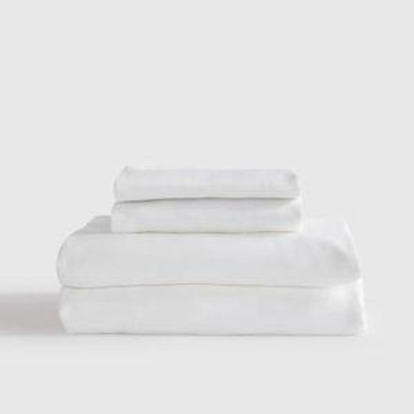 Bamboo Sheet Set - White, King w/ Flat Sheet