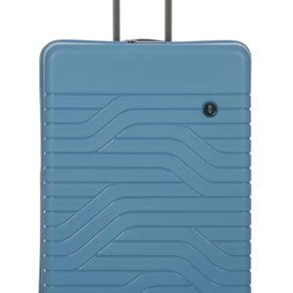 Bric's B|Y Ulisse Checked Luggage with Spinner Wheels – Expandable Lightweighted Hard Shell Suitcase, TSA Combination Lock - Removeable Wash Bag Included - 30 Inch, Grey Blue