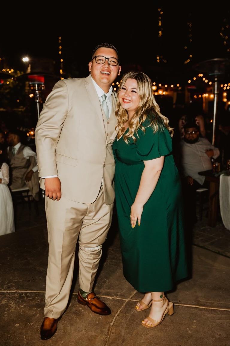 Cate and Gabe catching both the bouquet and garter at Mikey and Sami’s wedding. Then got engaged two months later….