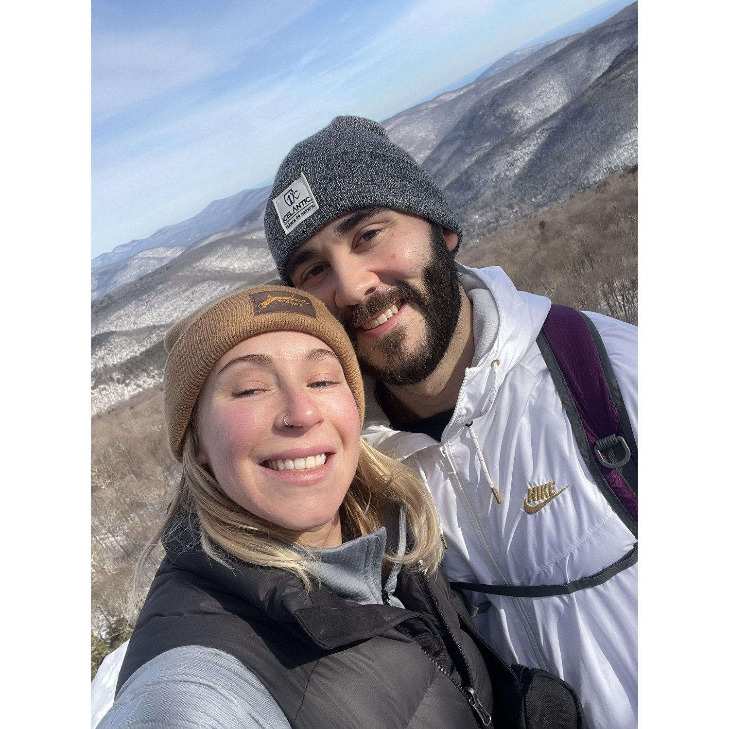 Hiking in the Catskills on a chilly day