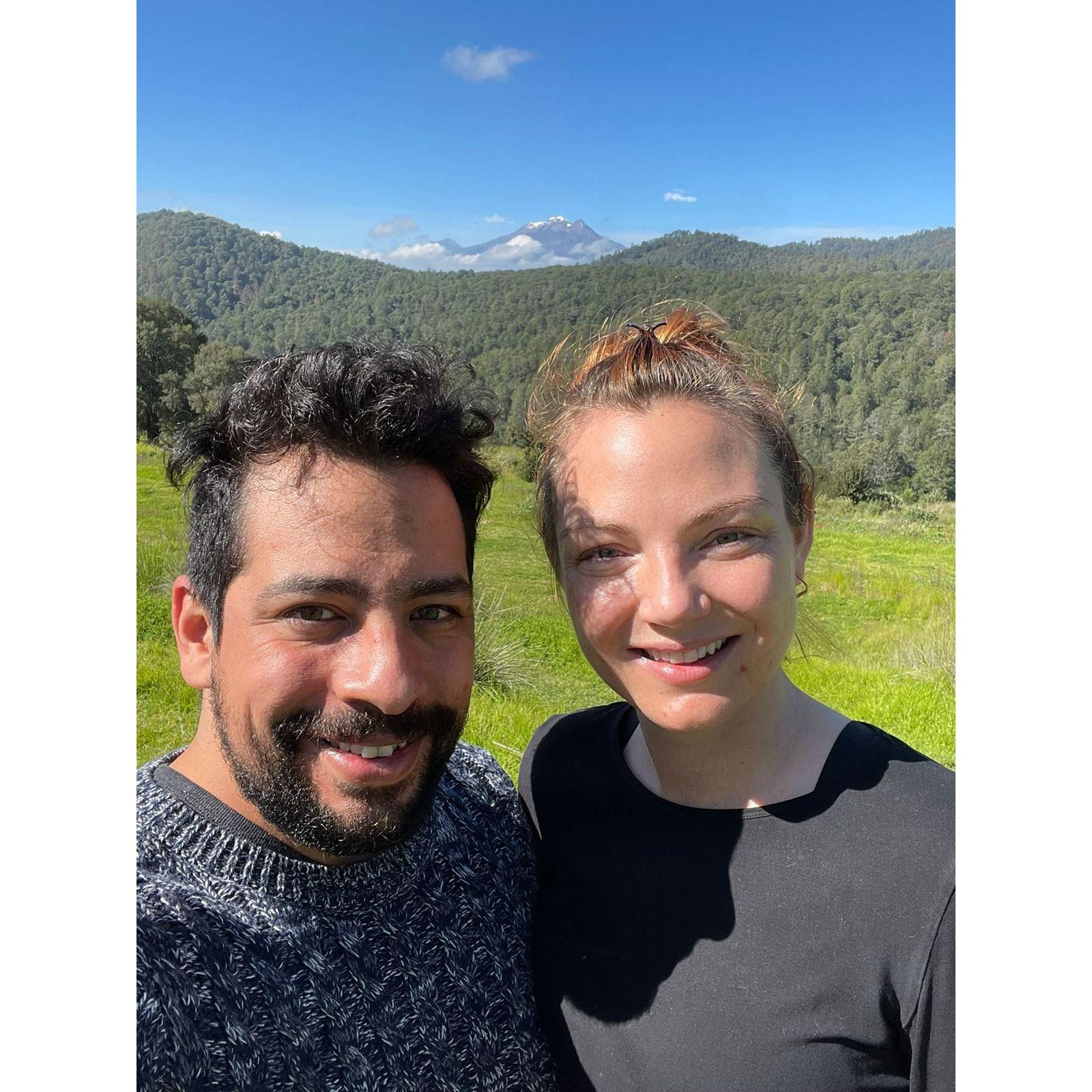Visiting a firefly sanctuary with volcano views. January 2021.