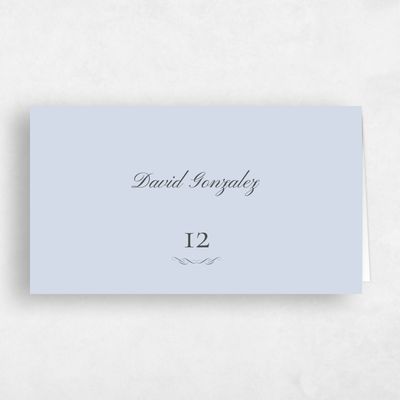 Sky, Blue Wedding Place Card - Abbey