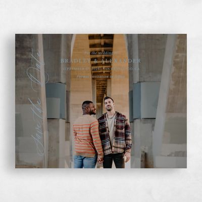 Storm Blue Wedding Save the Date - Andros Photo