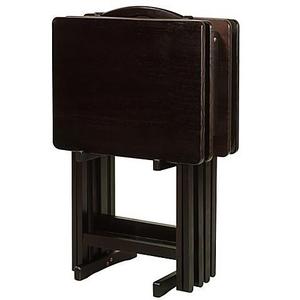 5-Piece Tray Table Set in Espresso