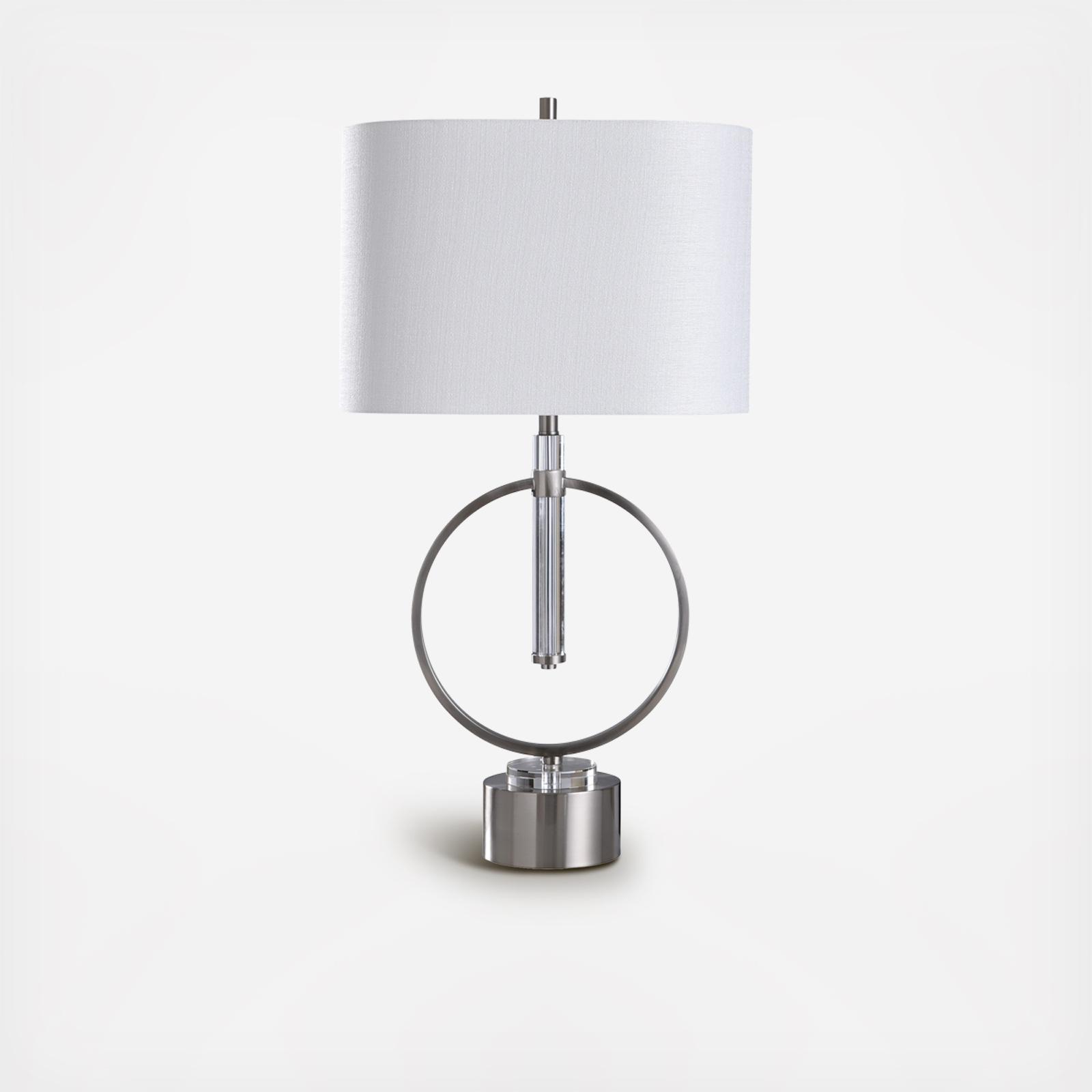 brushed steel table lamp