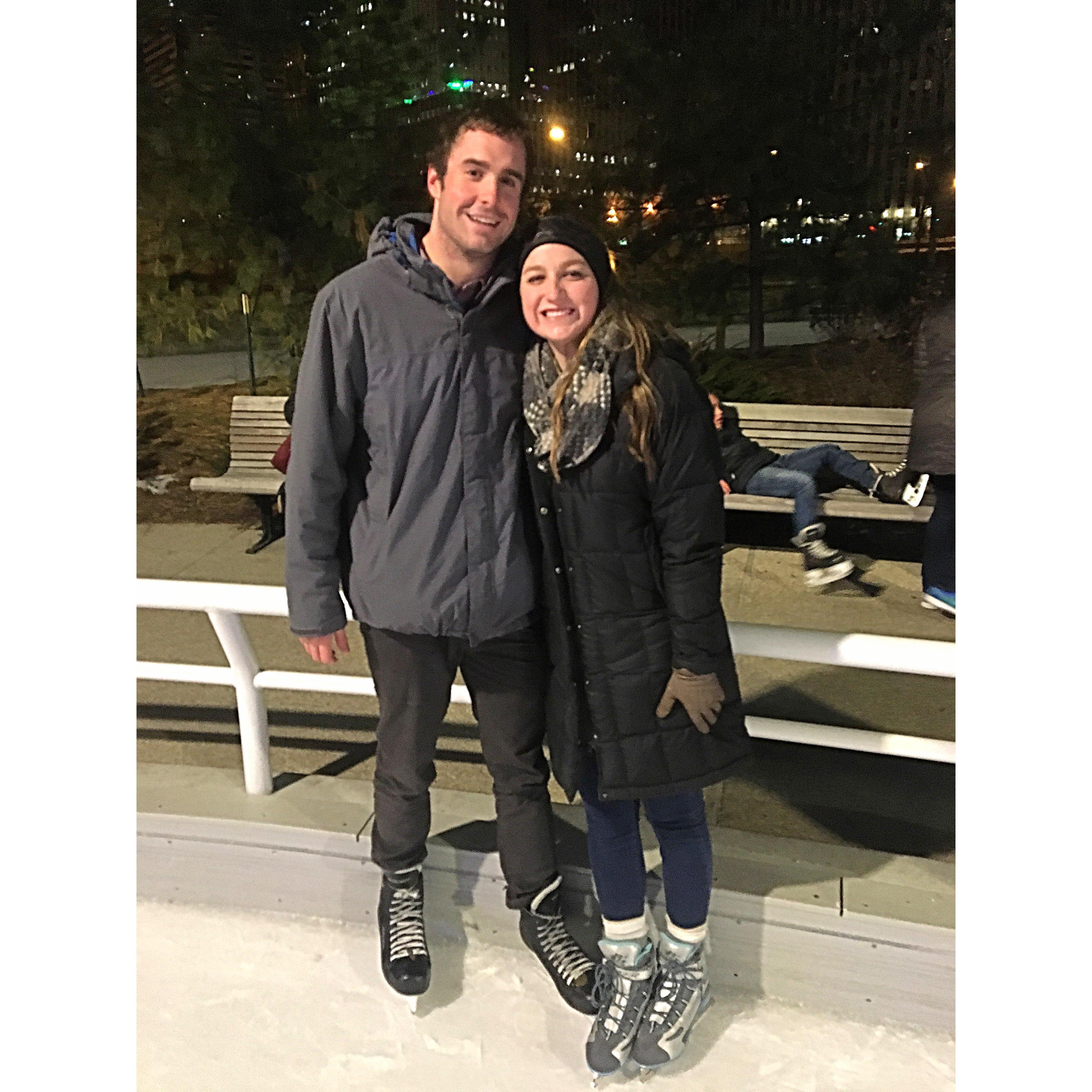 ice skating at maggie daley park