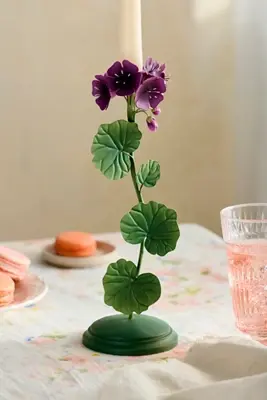 Geranium Taper Holder
