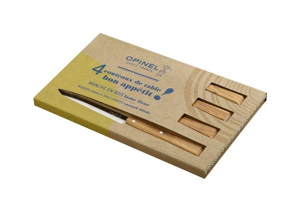 Opinel Bon Appetit Esprit Sud set of 4 Olive wood Steak knives