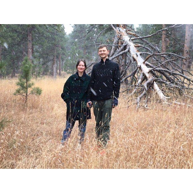 Sarita's first Colorado snow flurry.