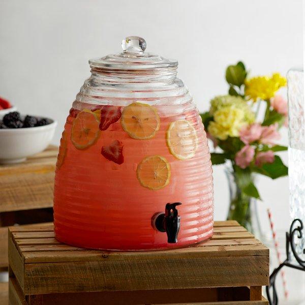 Beehive Glass Beverage Dispenser