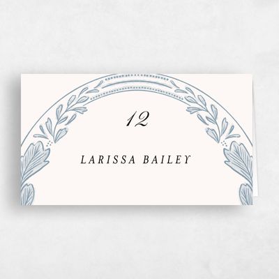 Storm Blue Wedding Place Card - Duluth
