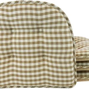 Non-Slip Chair Cushions, Assembled in USA, U-Shaped Skid-Proof Seat Pads for Dining Room, Kitchen, Office, 15"x16"