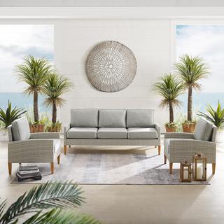 Capella Outdoor Wicker 3-Piece Sofa Set