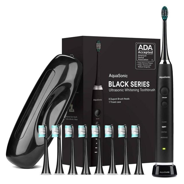 Aquasonic Ultra Sonic Series Whitening Electric Toothbrush - Black