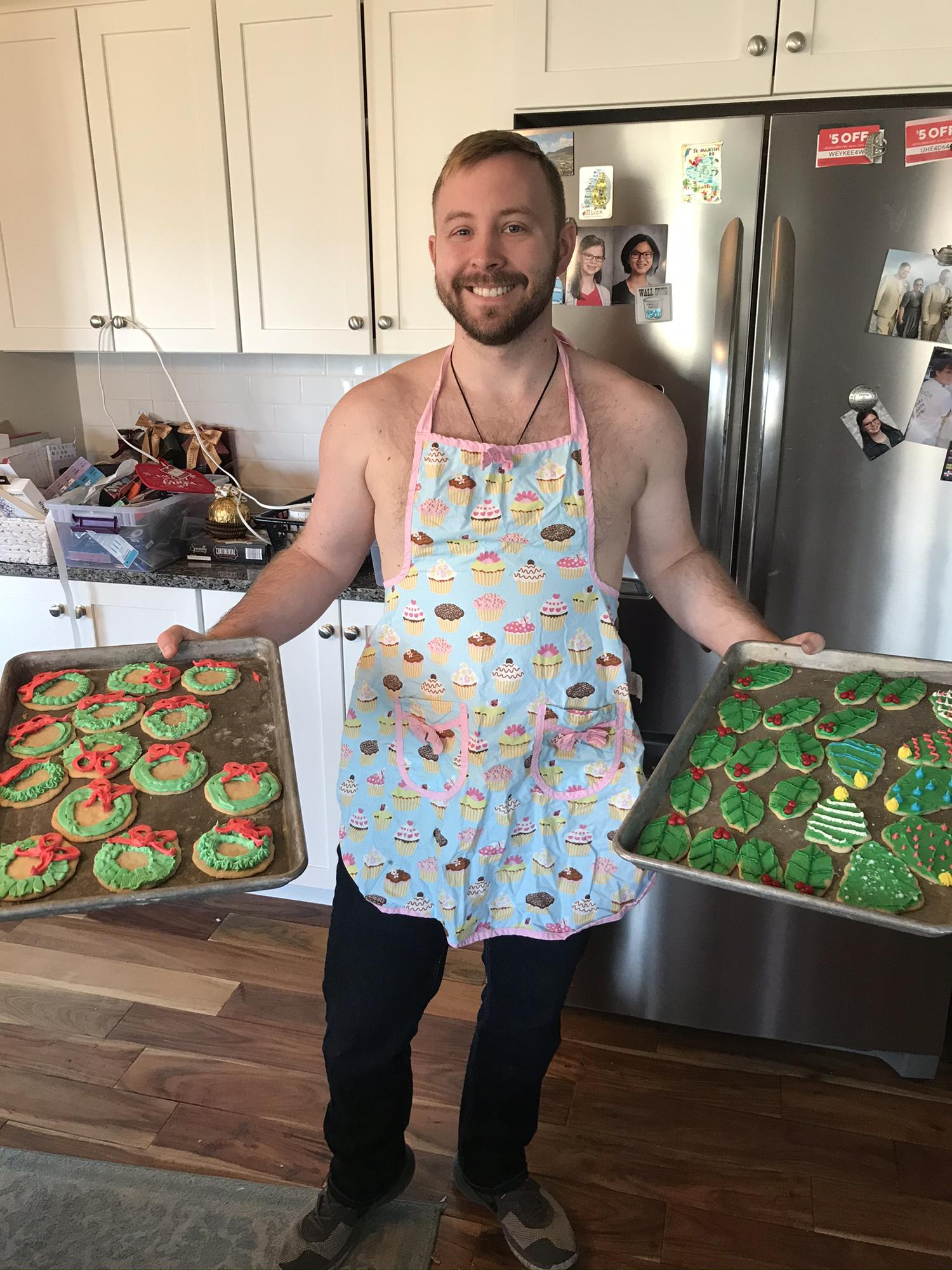 December 2019 - decorating Christmas cookies in Iowa City for the annual Greif Christmas celebration