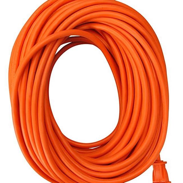 Coleman Cable 22098803 16/2 Vinyl Outdoor Extension Cord, 100-Feet, 100 ft, Orange
