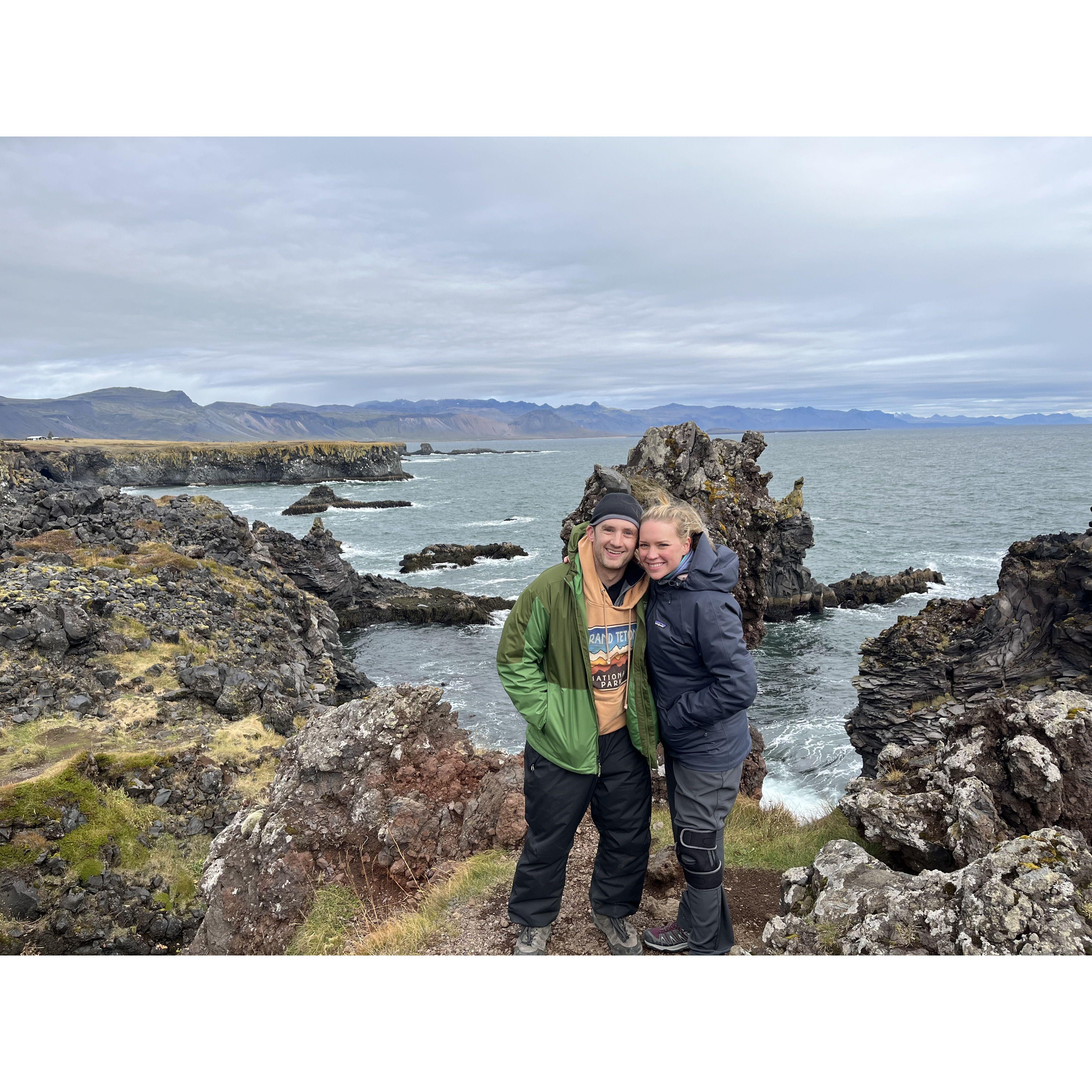 By the ocean in Iceland