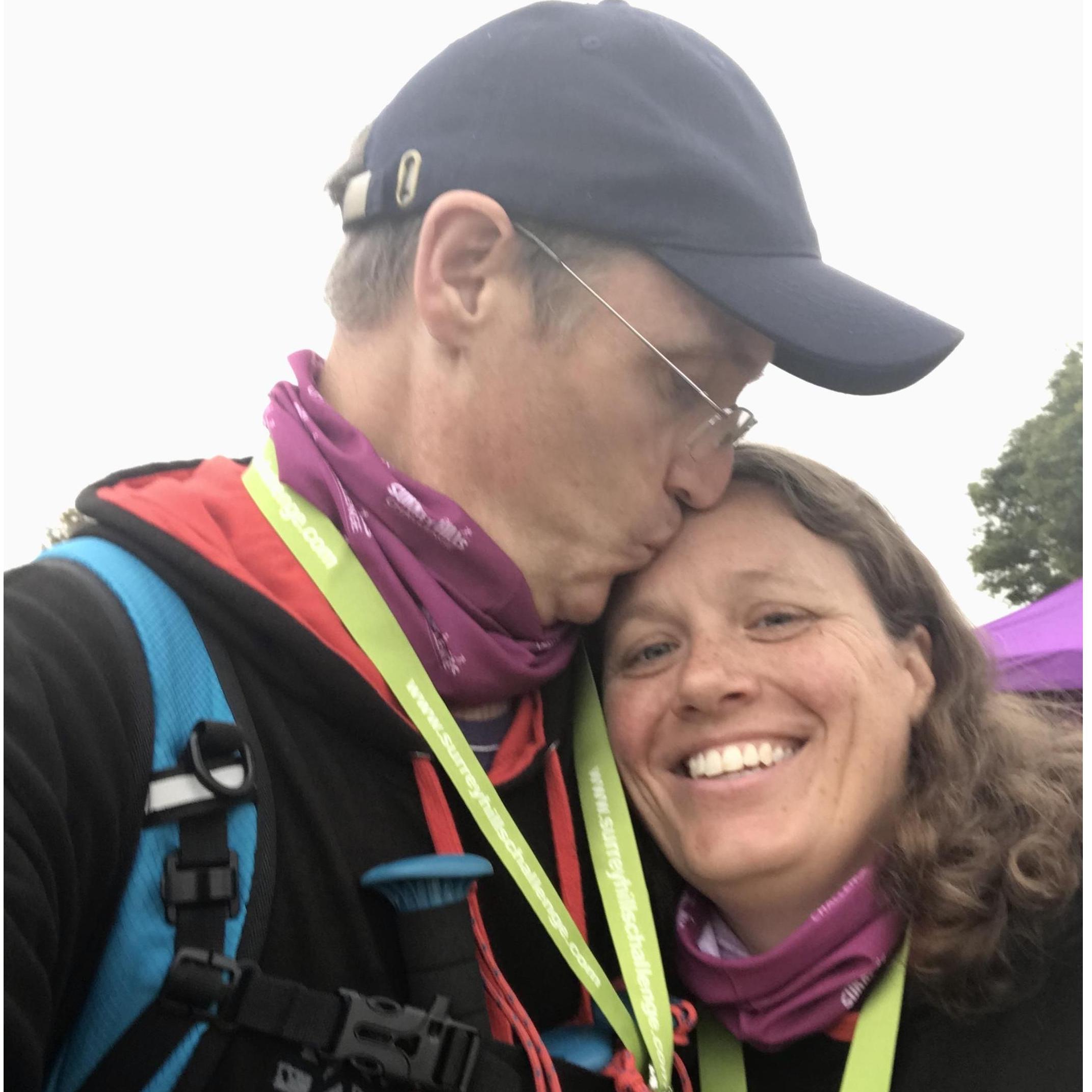 At the finish of our little 5K surrey Hills Challenge, September 2019