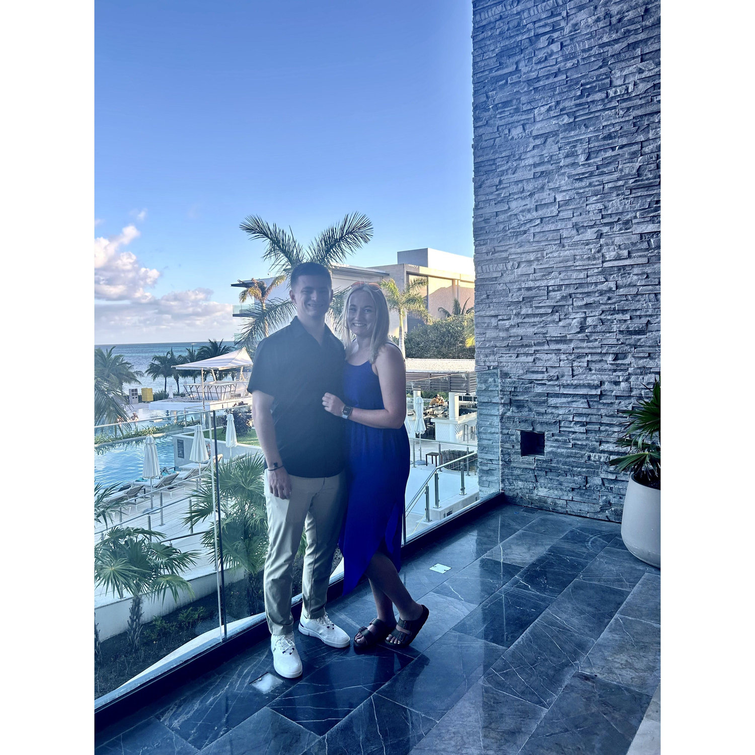 First international trip together to Mexico for Skyler's sister's wedding!