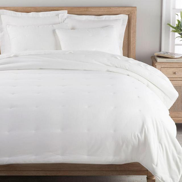 Belgian Flax Linen Comforter, Full/Queen, White
