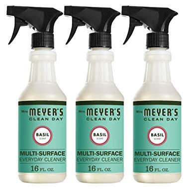 Mrs. Meyer's Clean Day Multi-Surface Everyday Cleaner, Basil, 16 fl oz, 3 ct
