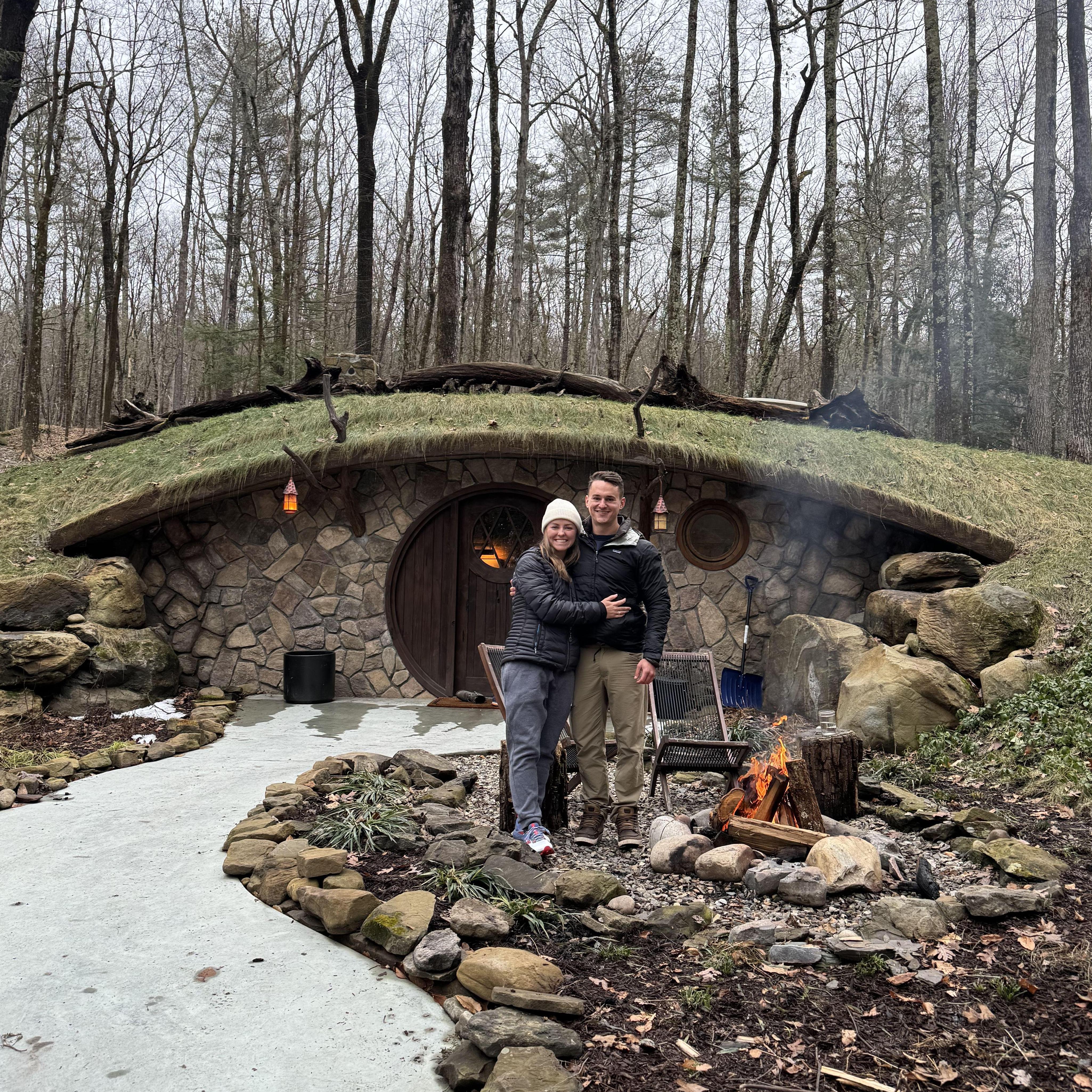 Celebrating Ben’s 32nd birthday at our very own Hobbit House.