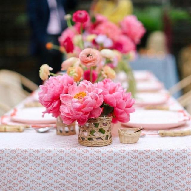 Batik Tablecloth - Coral