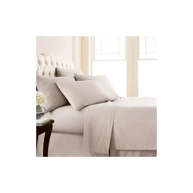 Southshore Fine Living 6-Piece 21-inch Extra-Deep Pocket ultra-soft Microfiber Sheet Set Bone King
