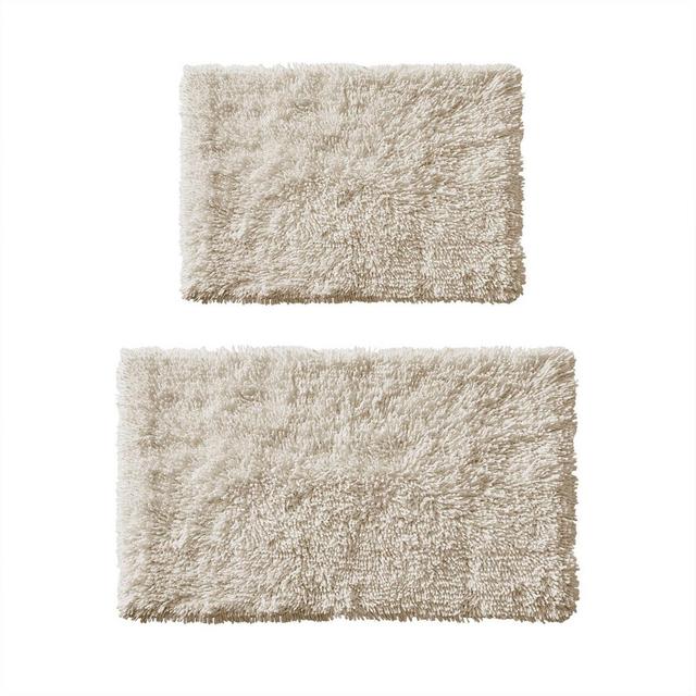 2pc Clout Organic Cotton Bath Rug Set Natural