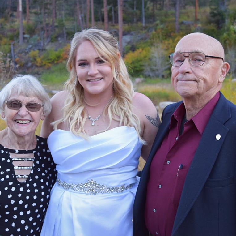 Cydney with her Grandparents John and Audrey