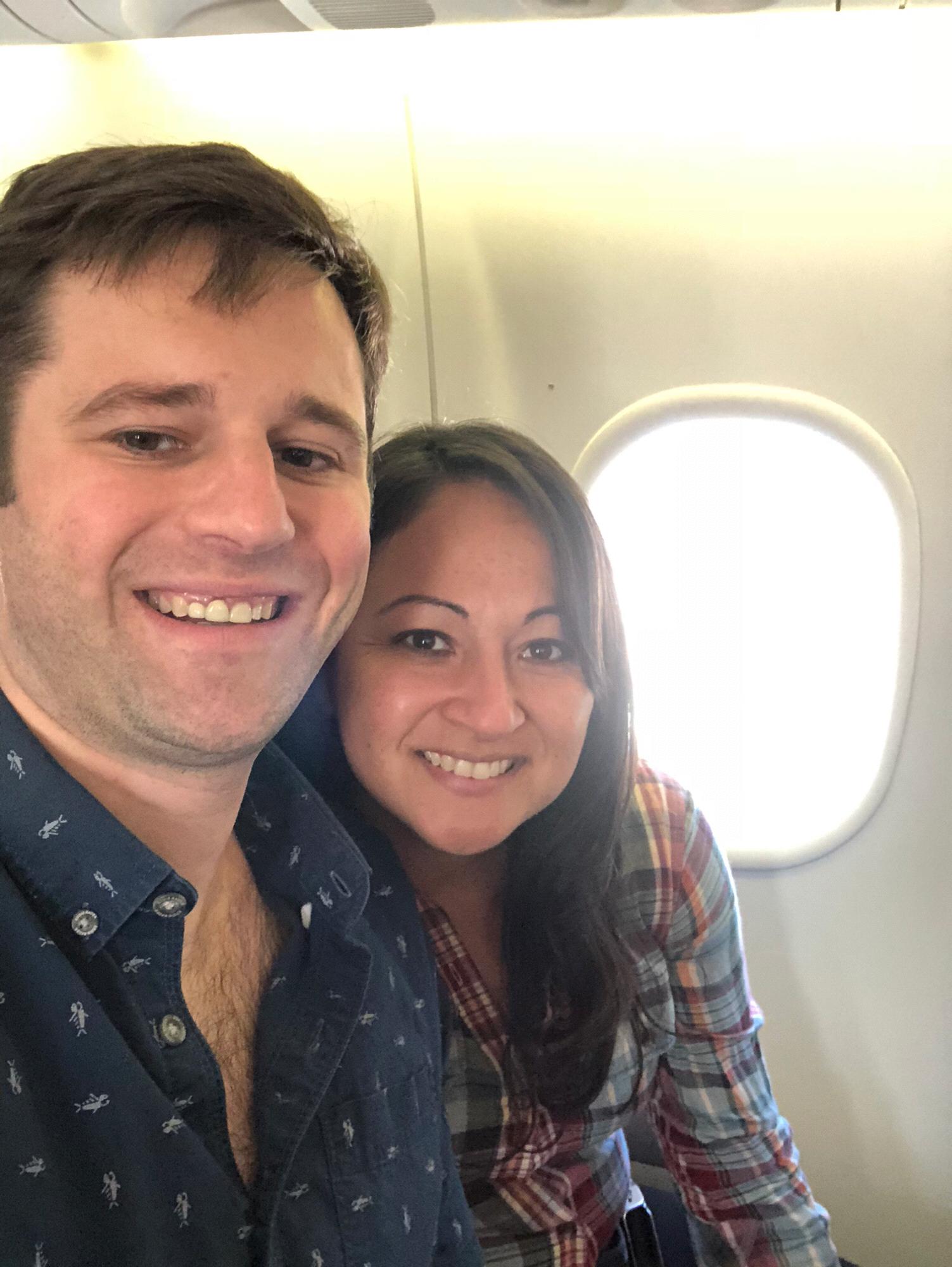 Our first flight together