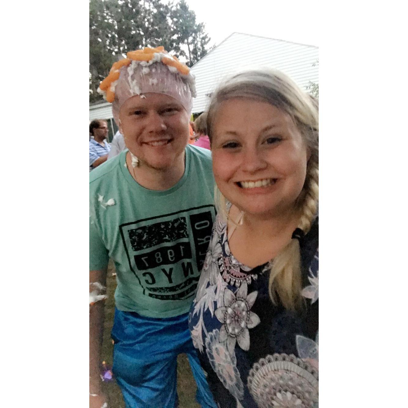 Jakes family summer trip in MN, we won a minute to win it contest!